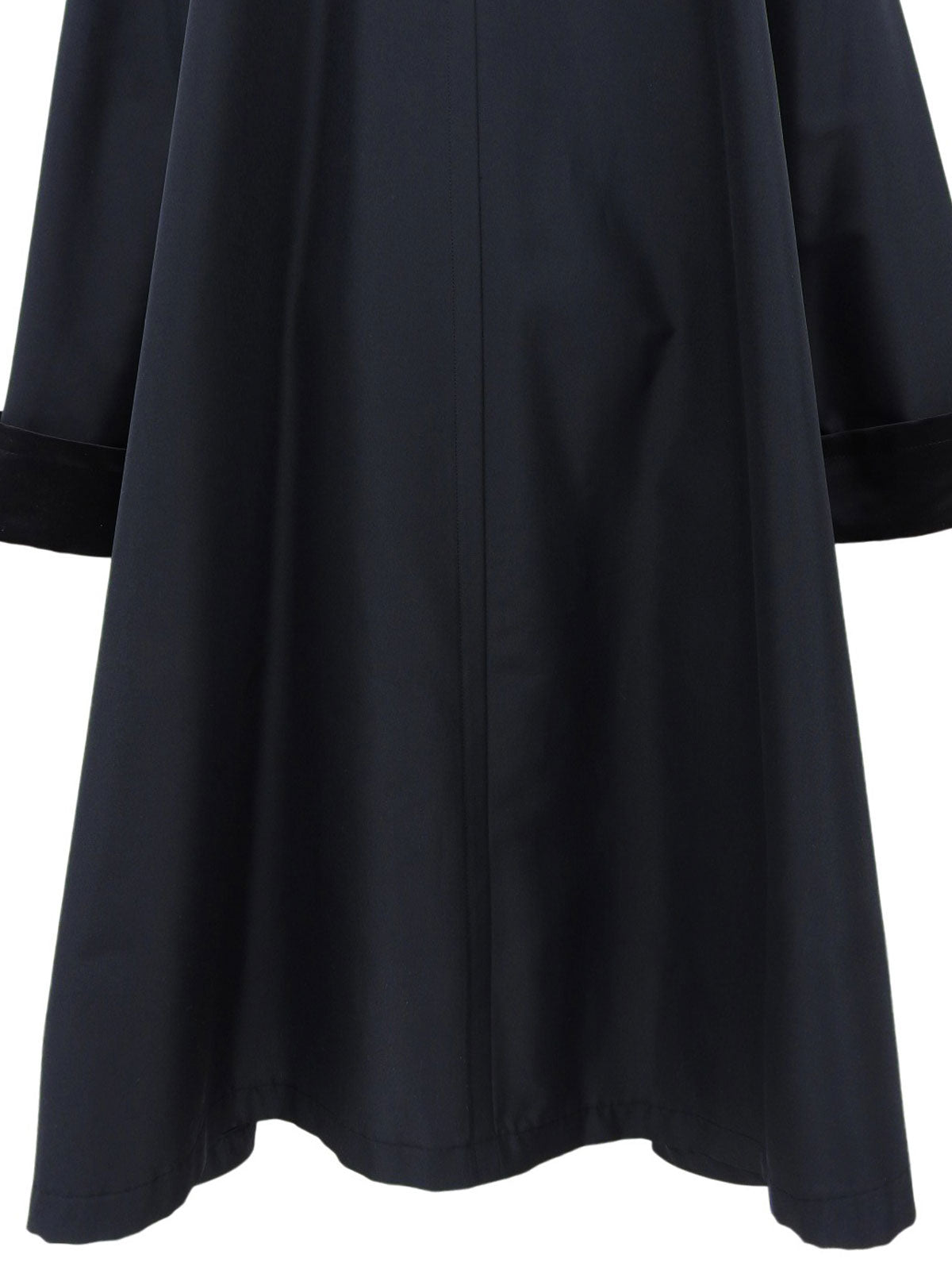 Flare Sleeve A-Line Coat in Black