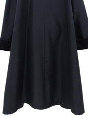 Flare Sleeve A-Line Coat in Black