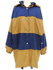 Boater Pattern Blouson #M Blue/Brown