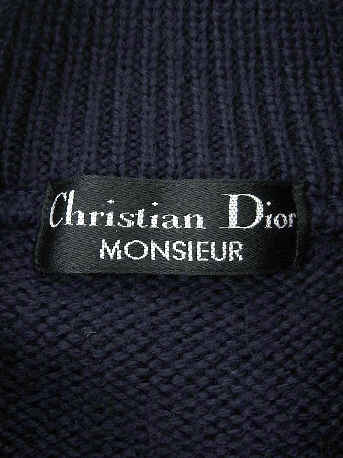 Wool Logo Sweater #L Navy