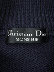 Wool Logo Sweater #L Navy