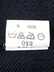 Wool Logo Sweater #L Navy