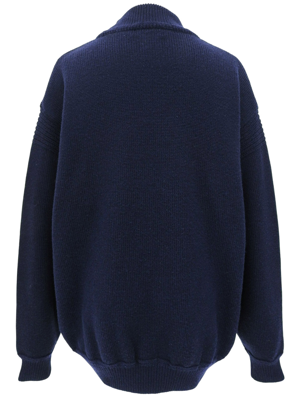 Wool Logo Sweater #L Navy