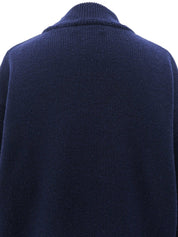 Wool Logo Sweater #L Navy