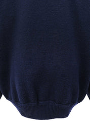 Wool Logo Sweater #L Navy