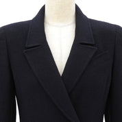 1997 Wool Double Breasted Logo Button Jacket #36 Navy