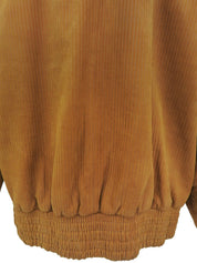 Nubuck Leather Fur Anagram Button Blouson in Ochre
