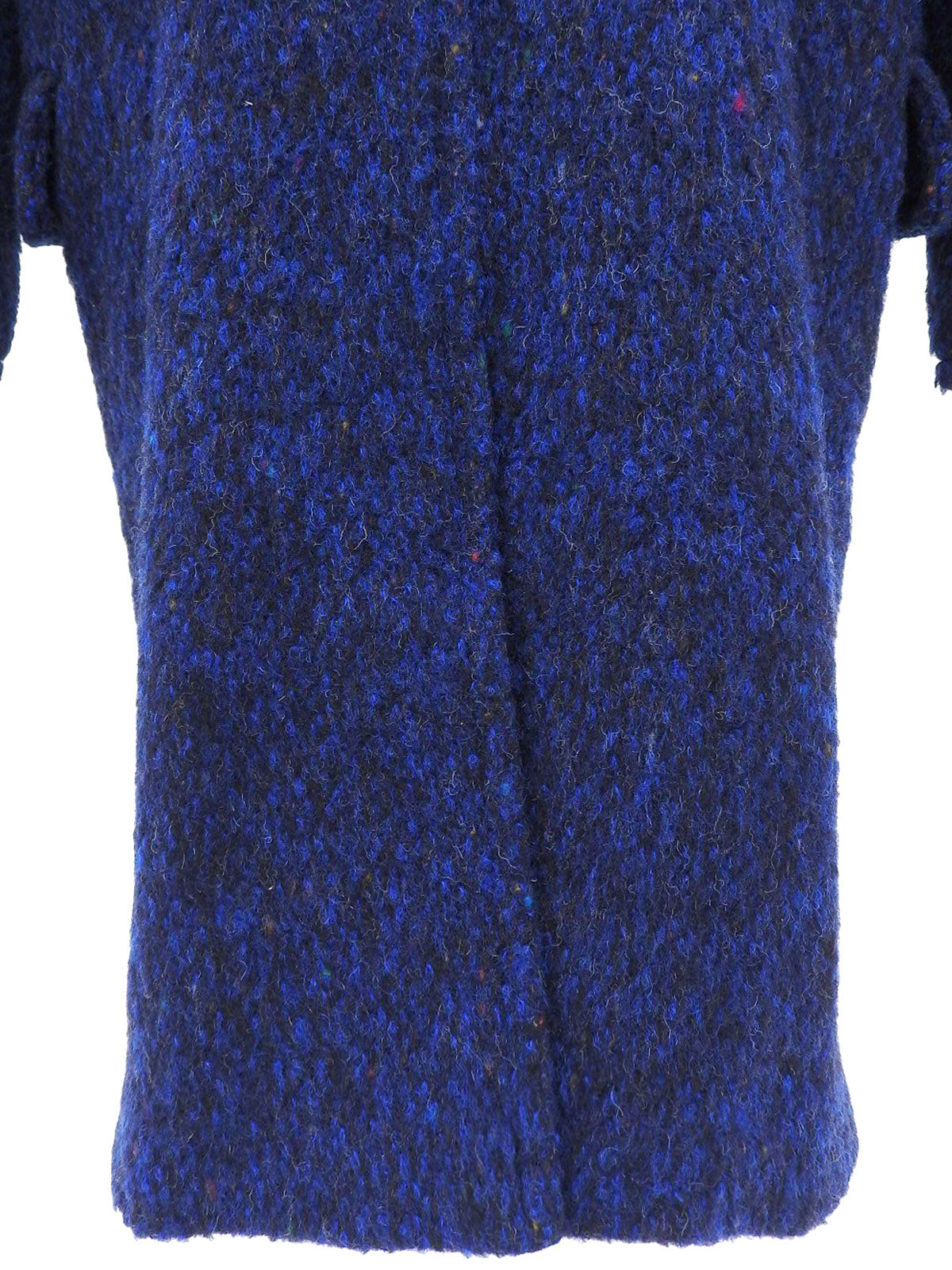 Navy double-breasted wool coat