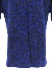 Wool Double Breasted Coat #M Navy