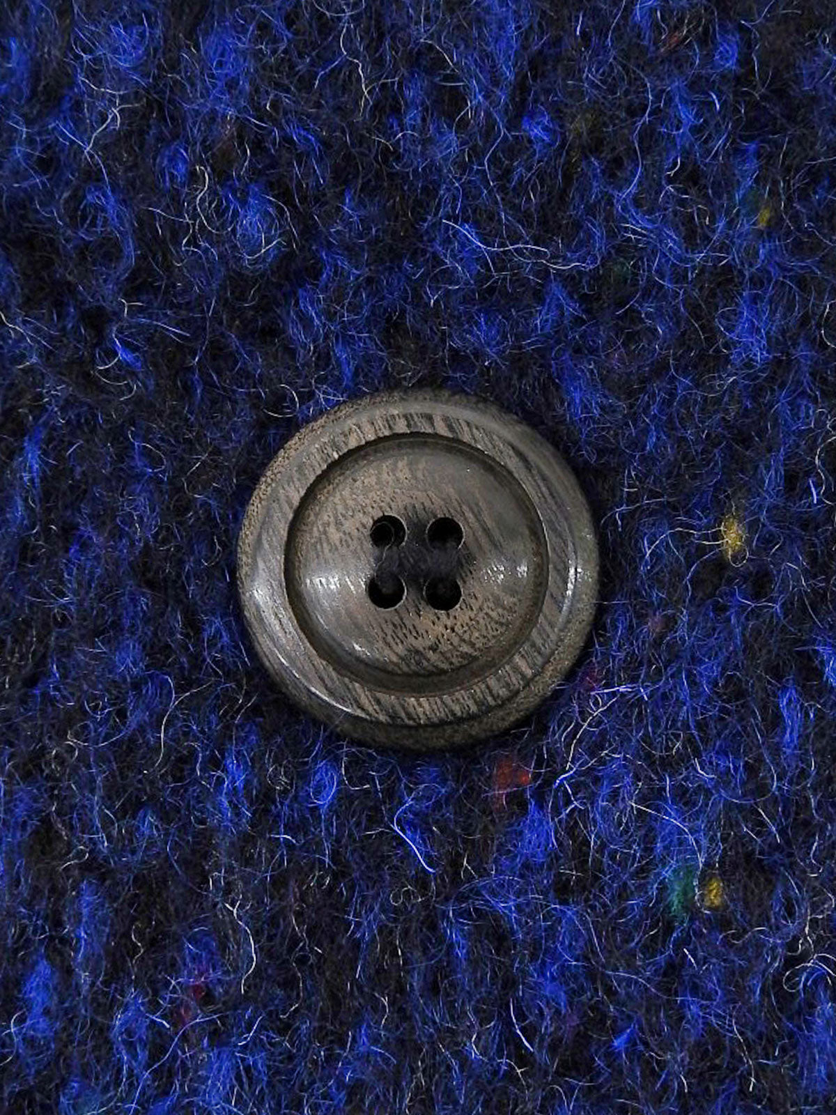 Navy double-breasted wool coat