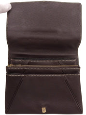 ガンチーニプレートハンドバッグ ブラウン