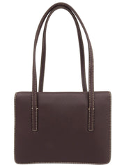 ガンチーニプレートハンドバッグ ブラウン