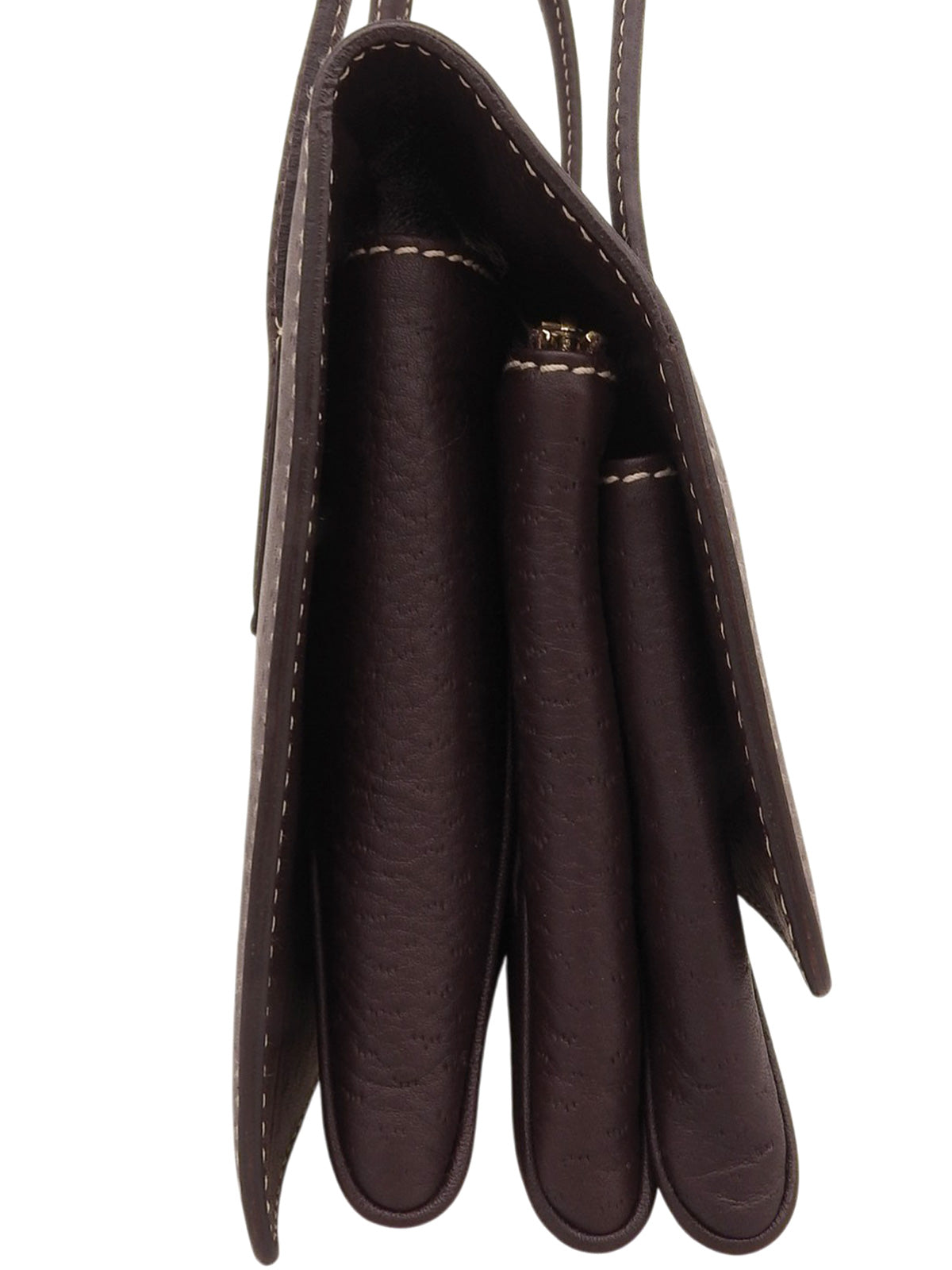 ガンチーニプレートハンドバッグ ブラウン