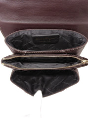 ガンチーニプレートハンドバッグ ブラウン