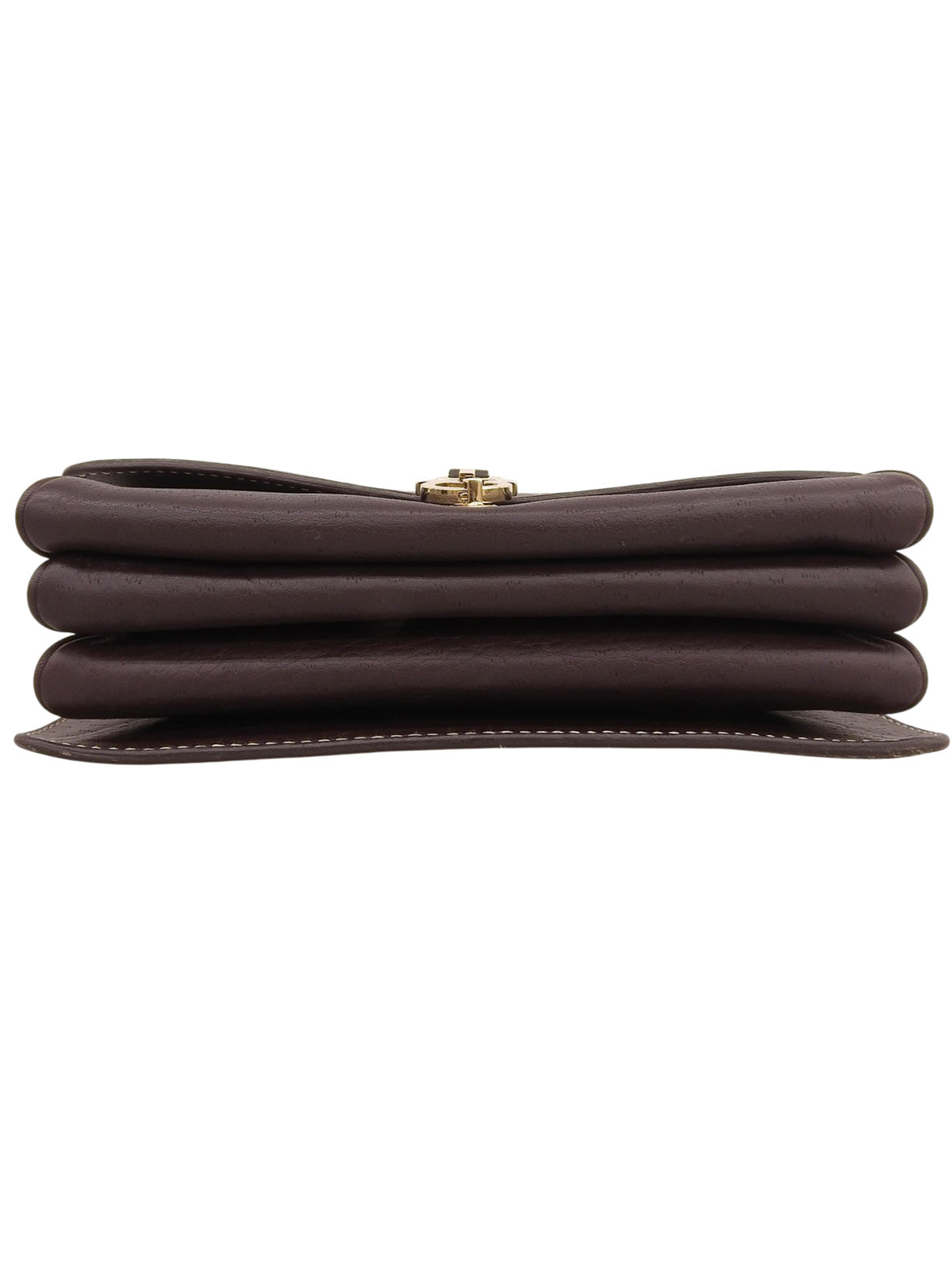 ガンチーニプレートハンドバッグ ブラウン