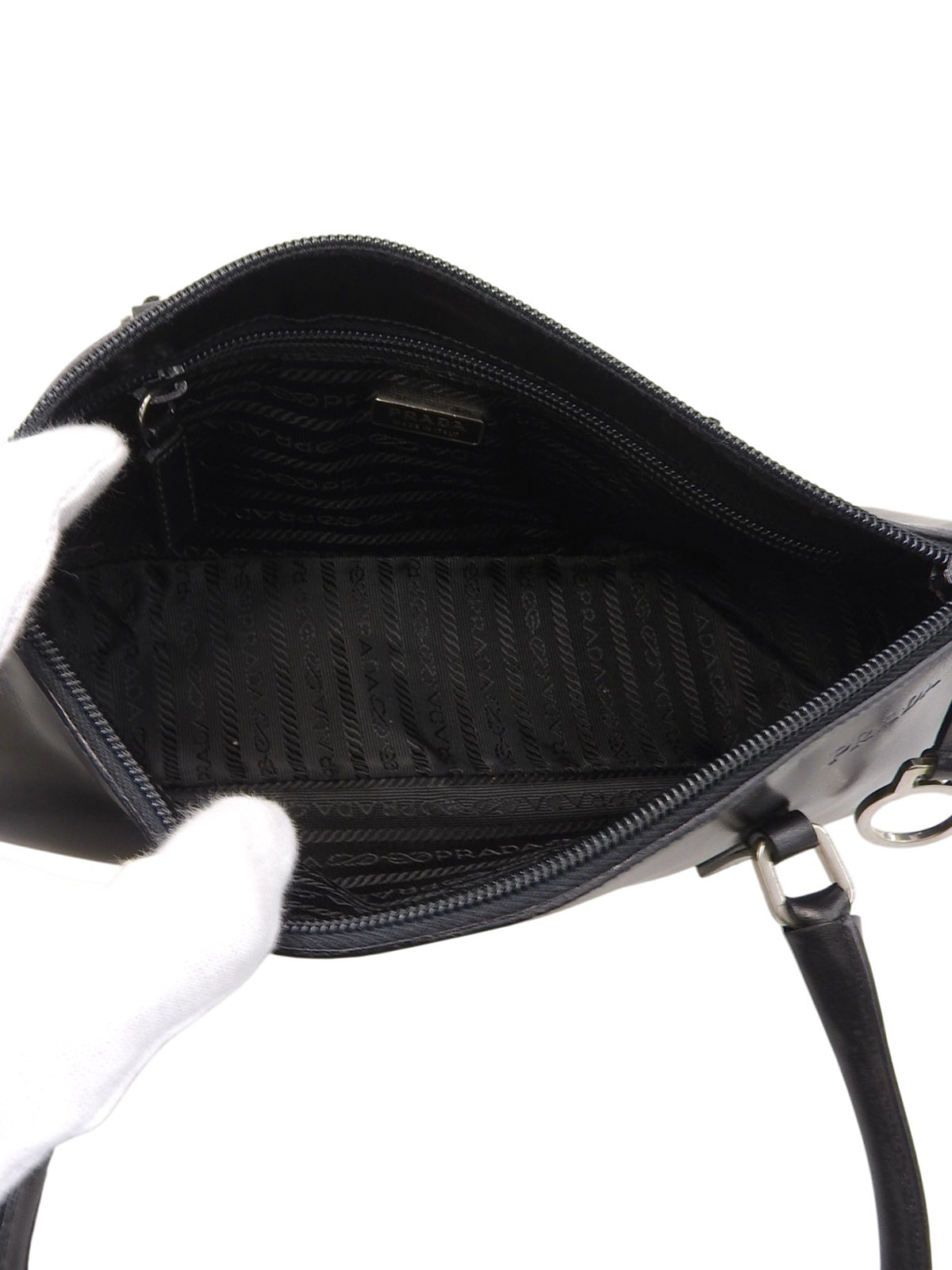 ジャッキーバンブーワンショルダーバッグ ブラック