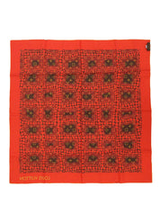 Yayoi Kusama Collaboration Silk Monogram Pumpkin Dot Scarf Brown/Red