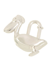 Pelican motif cadena charm silver