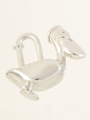 Pelican motif cadena charm silver