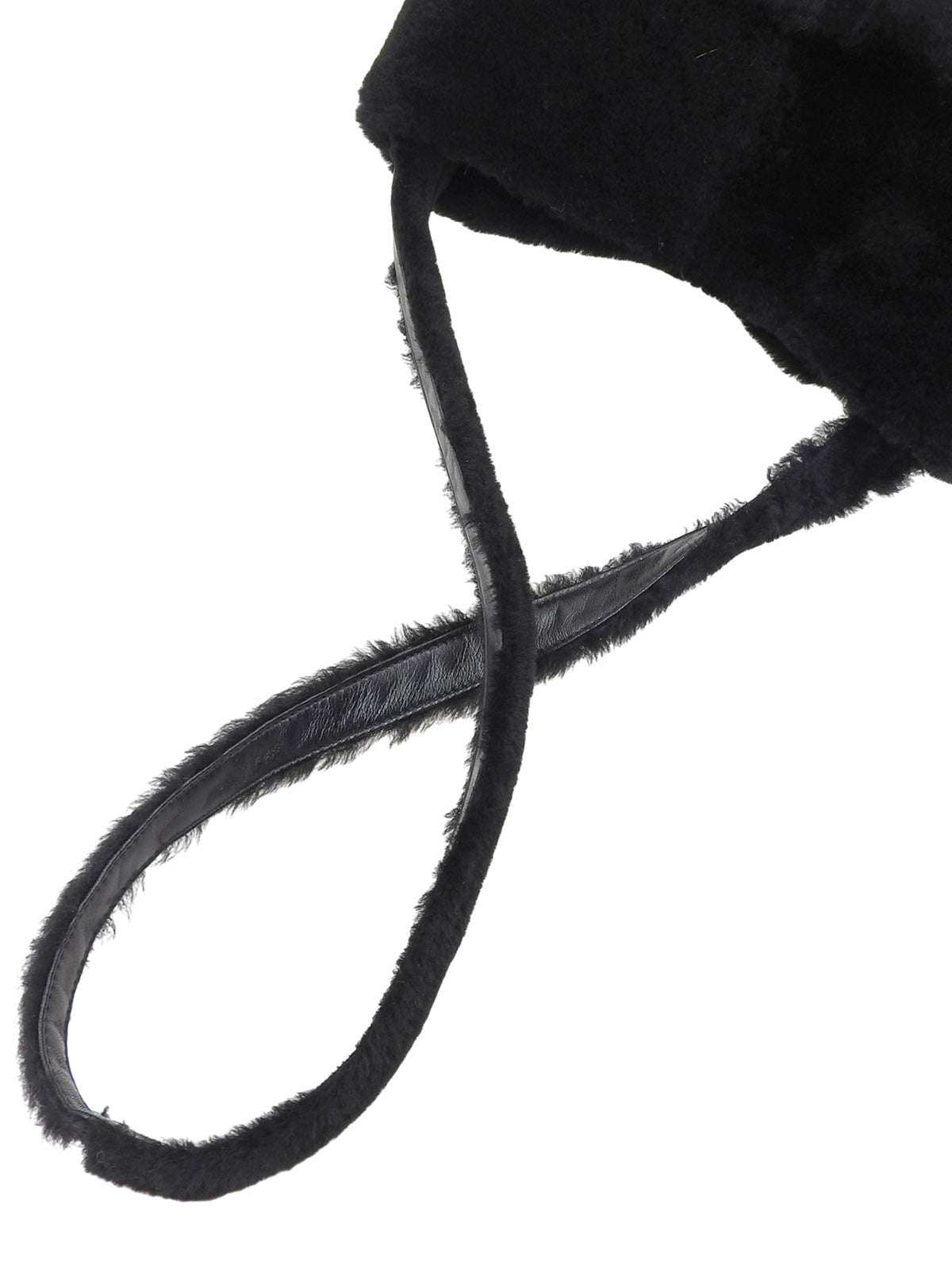 黑色木桐标志压纹单肩包