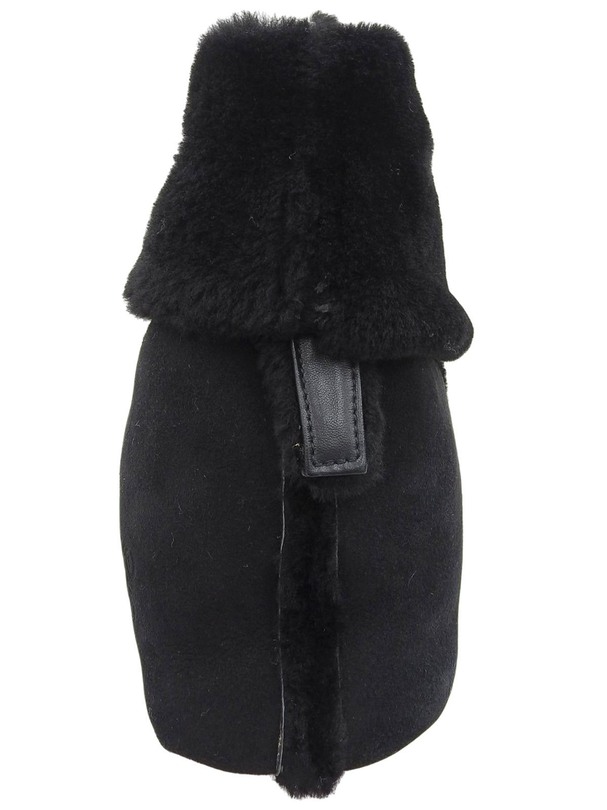 黑色木桐标志压纹单肩包