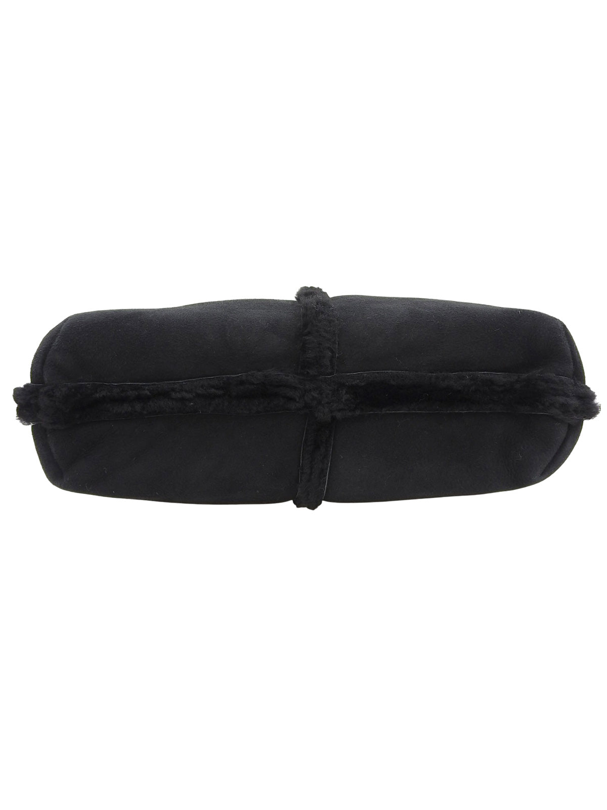 黑色木桐标志压纹单肩包