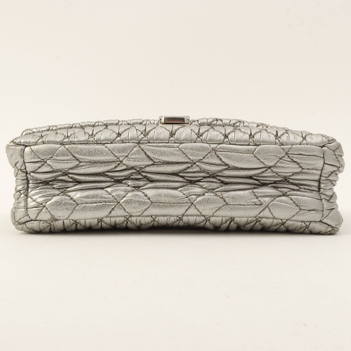 Crystal Matelassé Shoulder Bag Silver