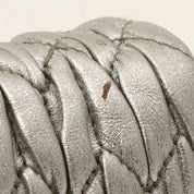 Crystal Matelassé Shoulder Bag Silver