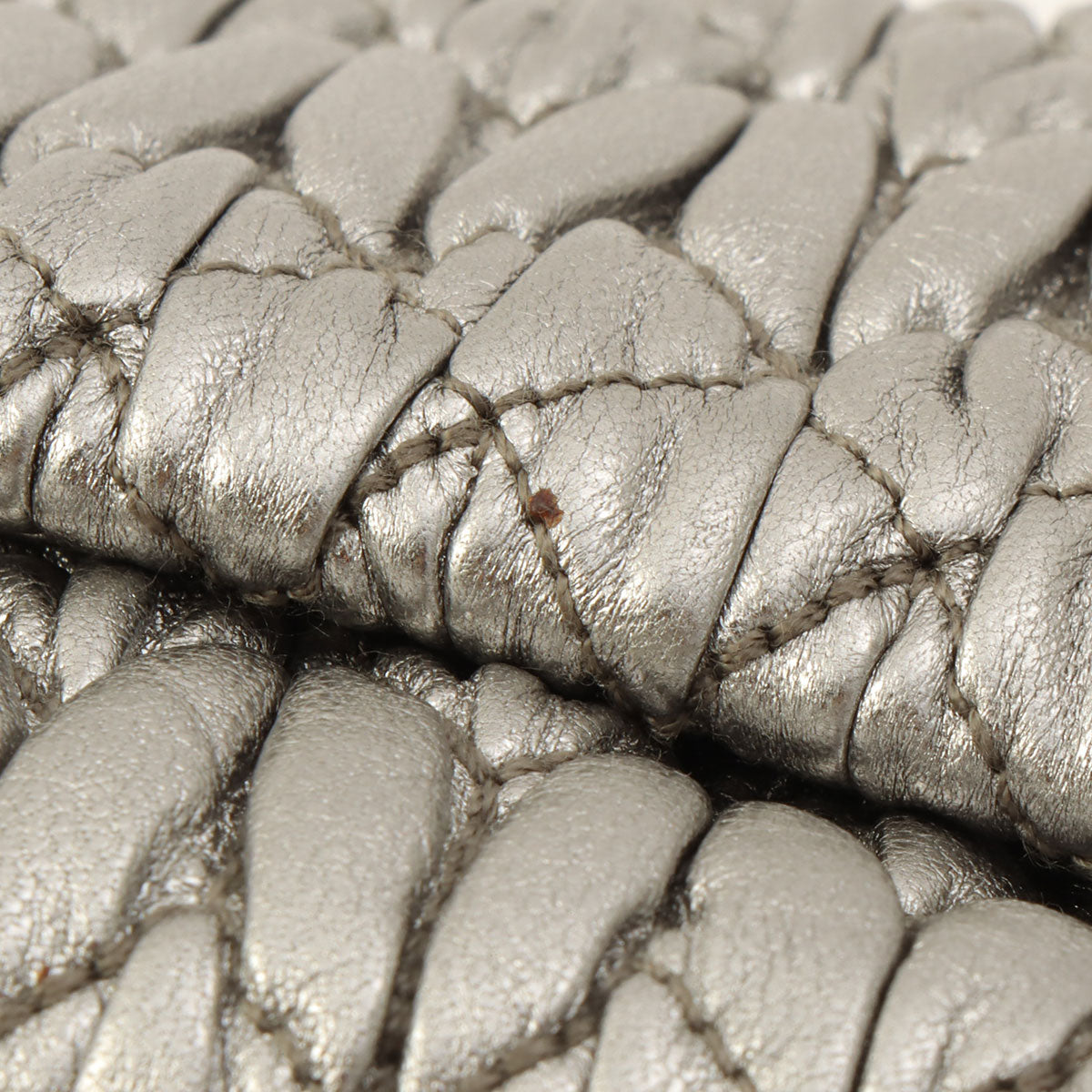 Crystal Matelassé Shoulder Bag Silver