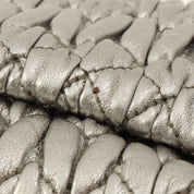 Crystal Matelassé Shoulder Bag Silver
