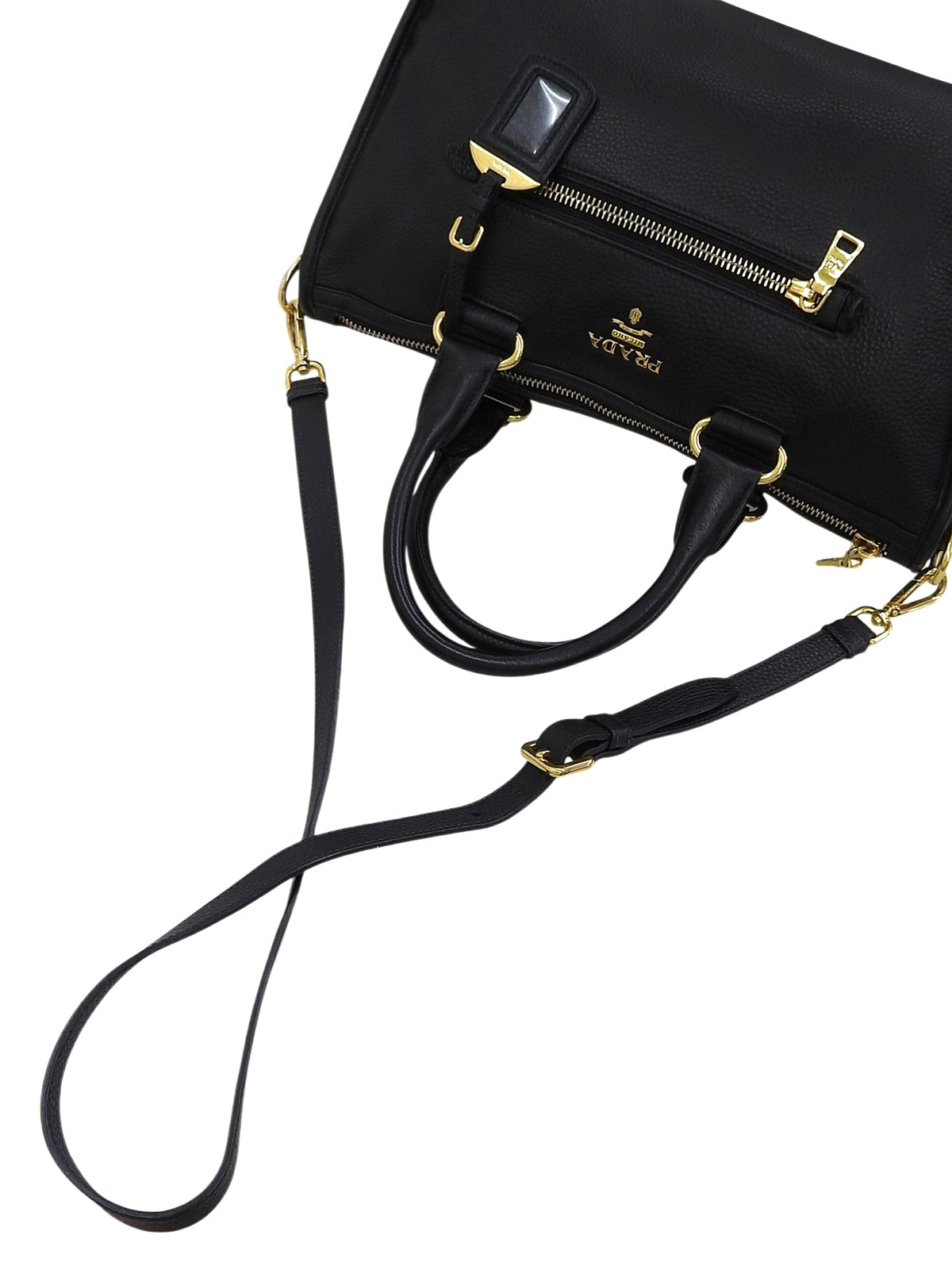 Logo Plate 2-Way Bag Black