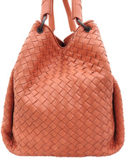 Intrecciato 托特包 珊瑚粉色