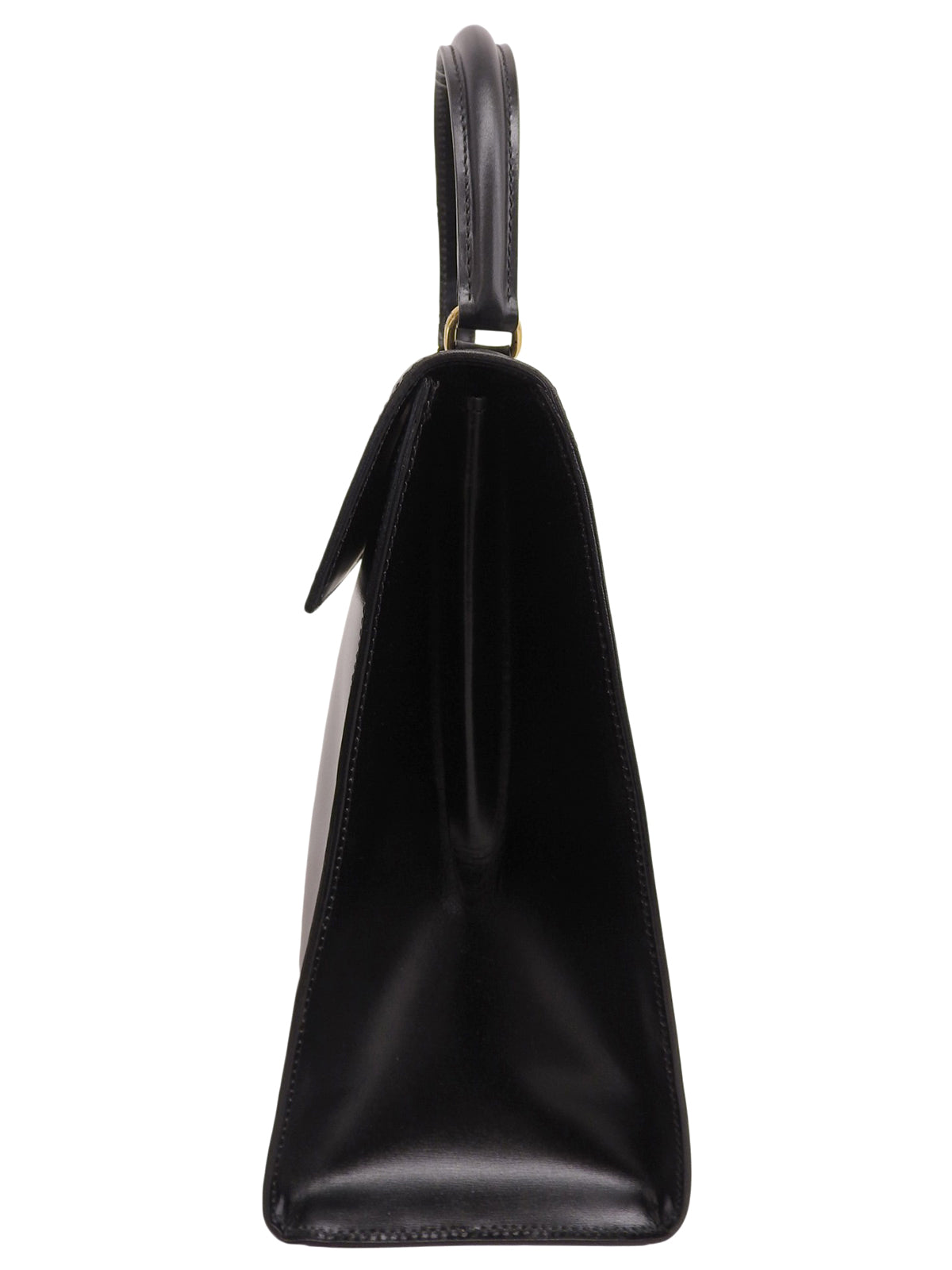 ロゴプレートハンドバッグ ブラック