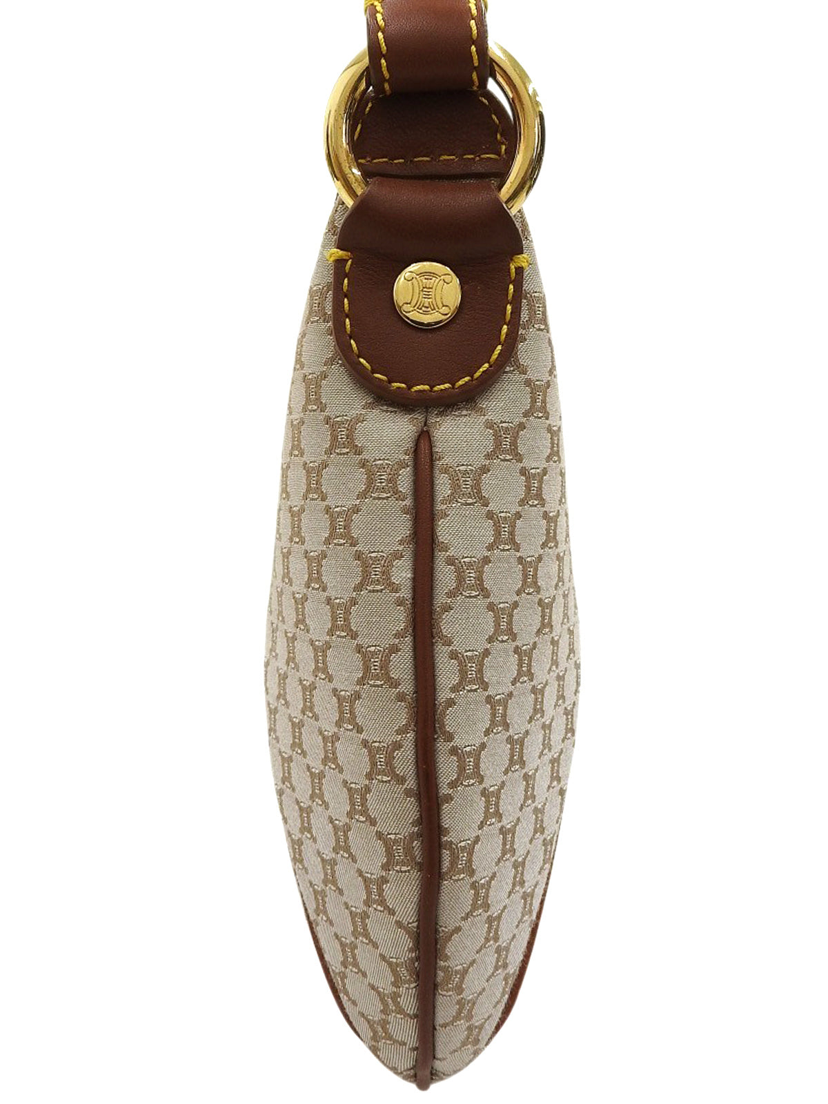 マカダムパターンハンドバッグ ベージュ/ブラウン