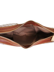 マカダムパターンハンドバッグ ベージュ/ブラウン