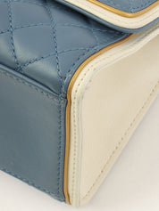 2013 2.55 Matelasse Stitch Chain Shoulder Bag in Light Blue/White