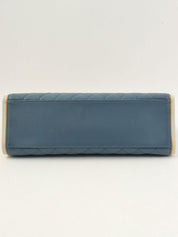 2013 2.55 Matelasse Stitch Chain Shoulder Bag in Light Blue/White