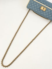 2013 2.55 Matelasse Stitch Chain Shoulder Bag in Light Blue/White