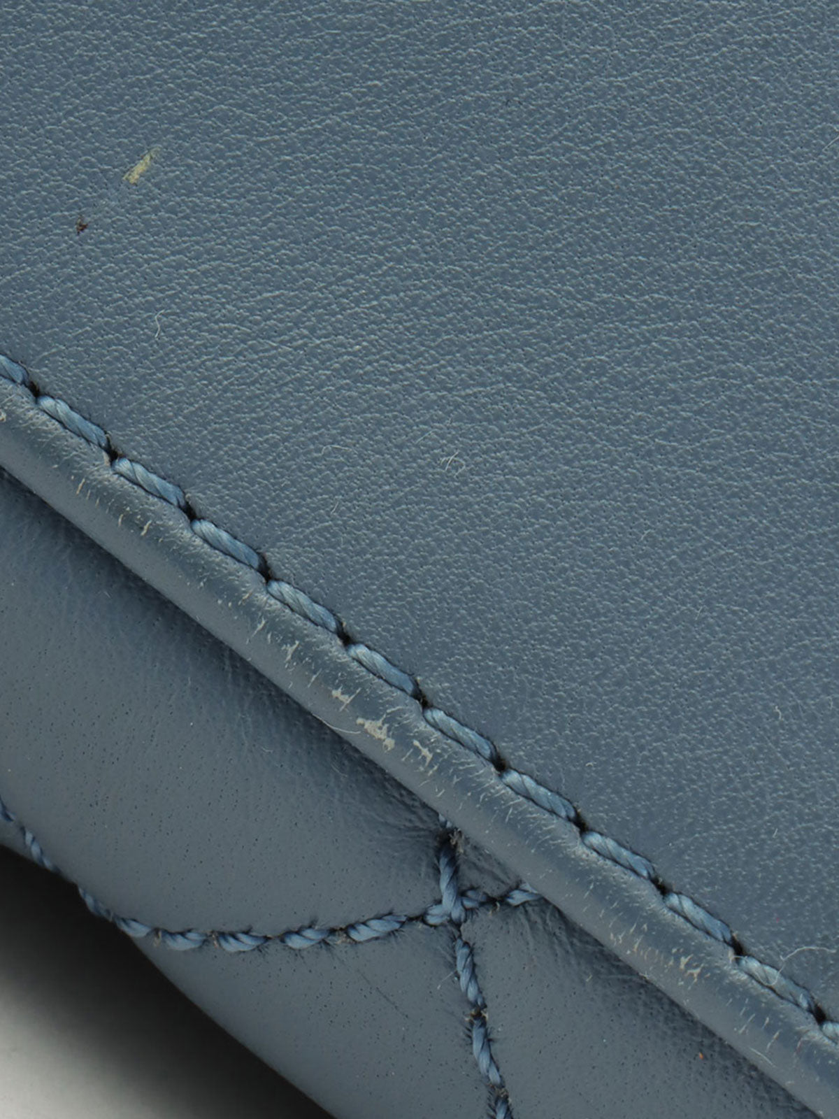 2013 2.55 Matelasse Stitch Chain Shoulder Bag in Light Blue/White