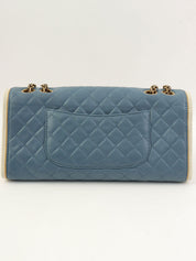 2013 2.55 Matelasse Stitch Chain Shoulder Bag in Light Blue/White