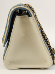 2013 2.55 Matelasse Stitch Chain Shoulder Bag in Light Blue/White