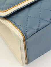 2013 2.55 Matelasse Stitch Chain Shoulder Bag in Light Blue/White