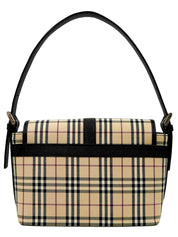 Nova格纹手提包，米色/黑色