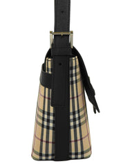 Nova格纹手提包，米色/黑色