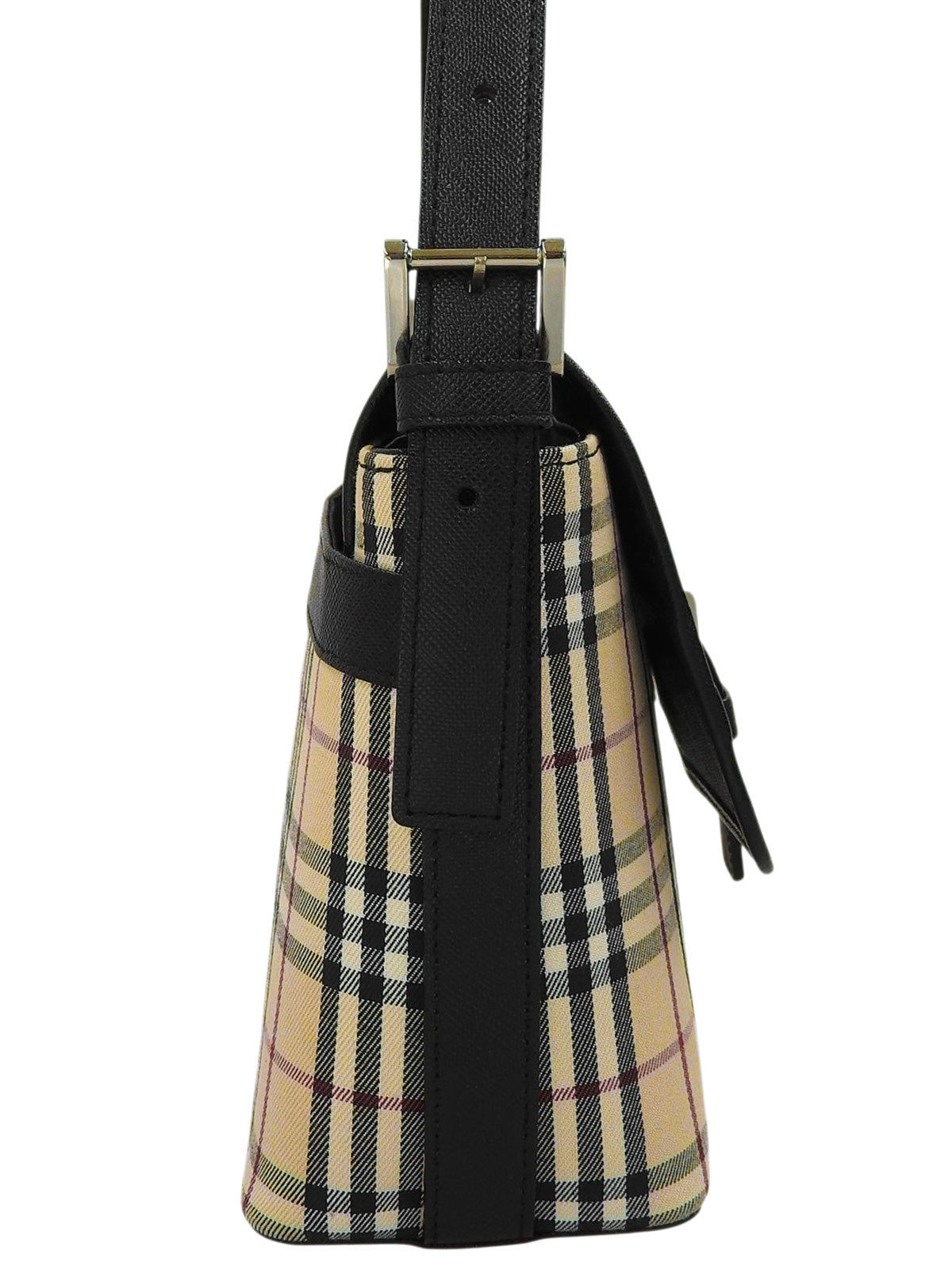 Nova Check Pattern Handbag in Beige/Black