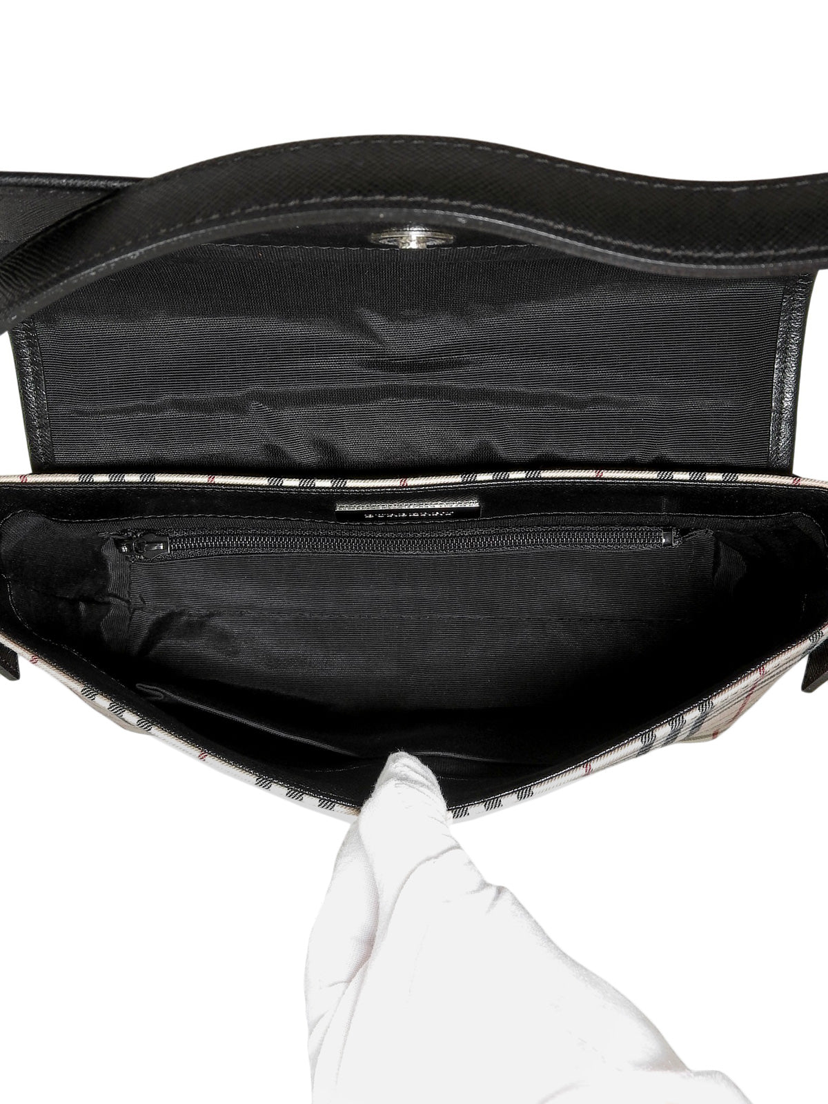 Nova Check Pattern Handbag in Beige/Black
