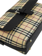 Nova格纹手提包，米色/黑色