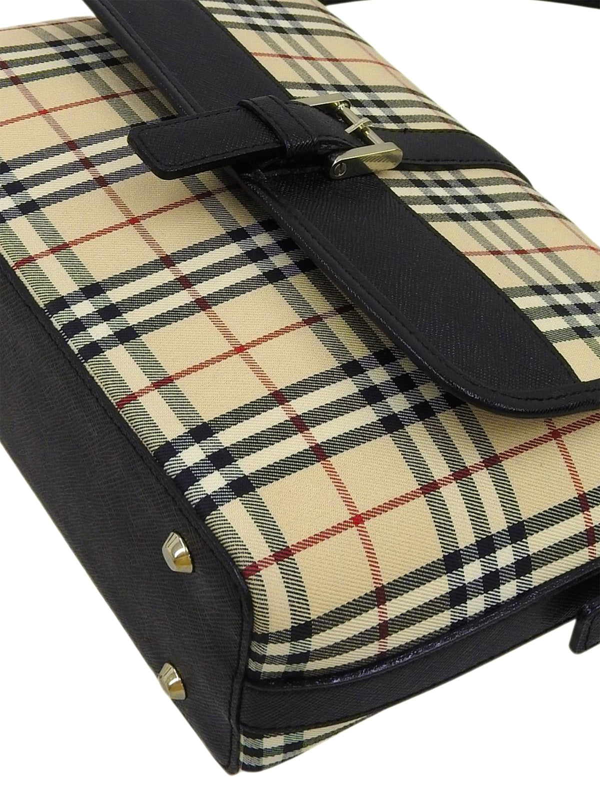 Nova Check Pattern Handbag in Beige/Black