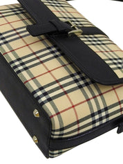Nova Check Pattern Handbag in Beige/Black