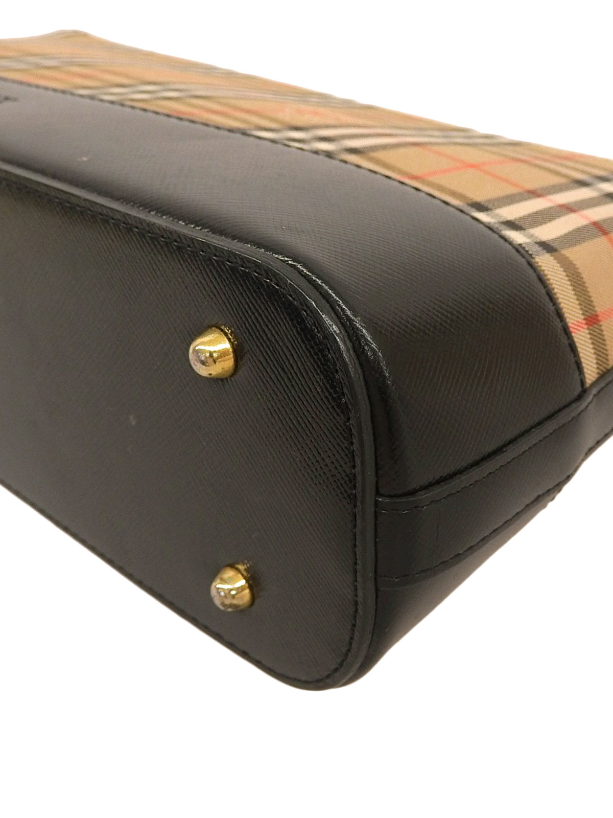 Nova格纹图案Logo压纹单肩包，米色/黑色